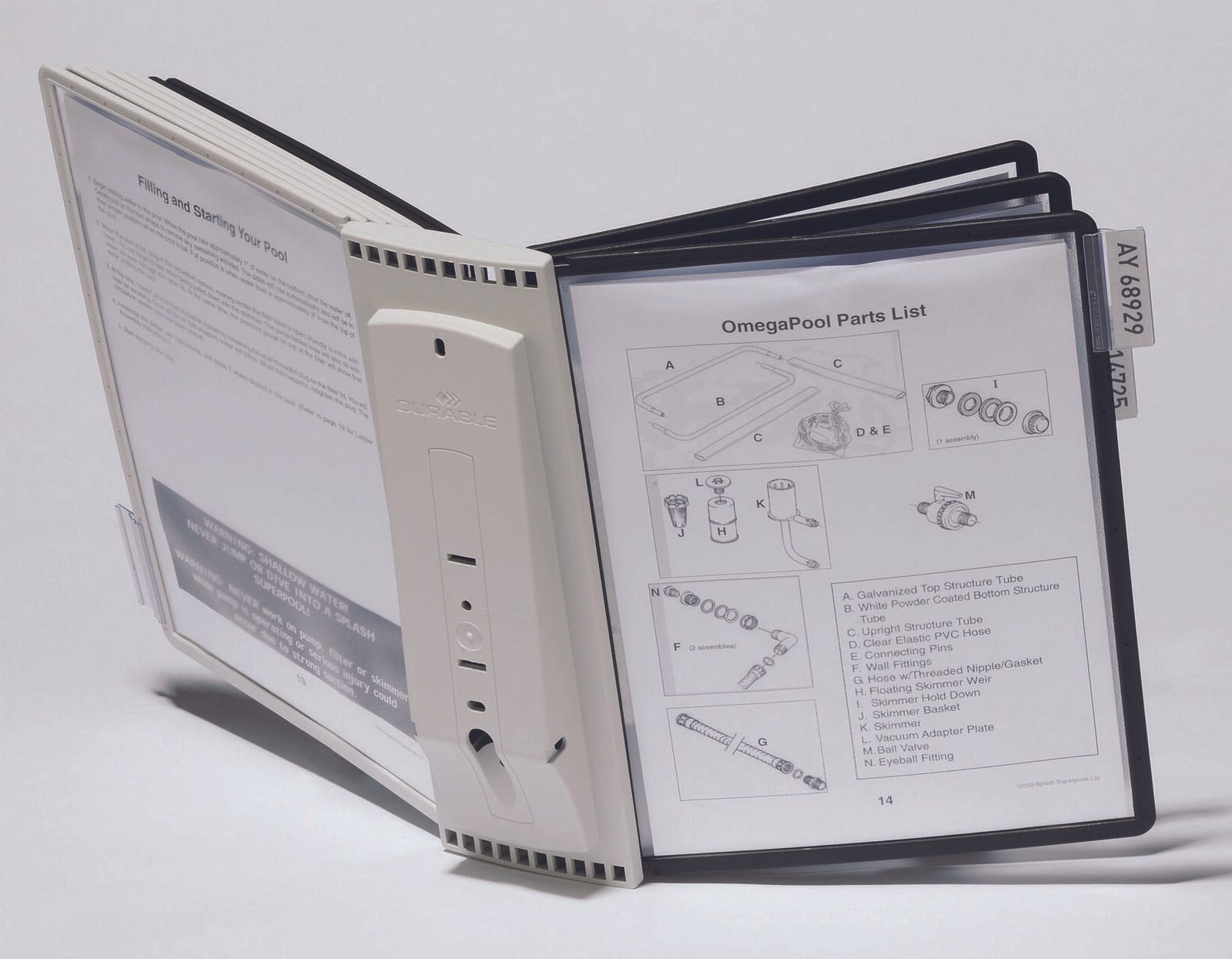 DURABLE SHERPA Display System Wall 10 Sichttafelsystem DIN A4