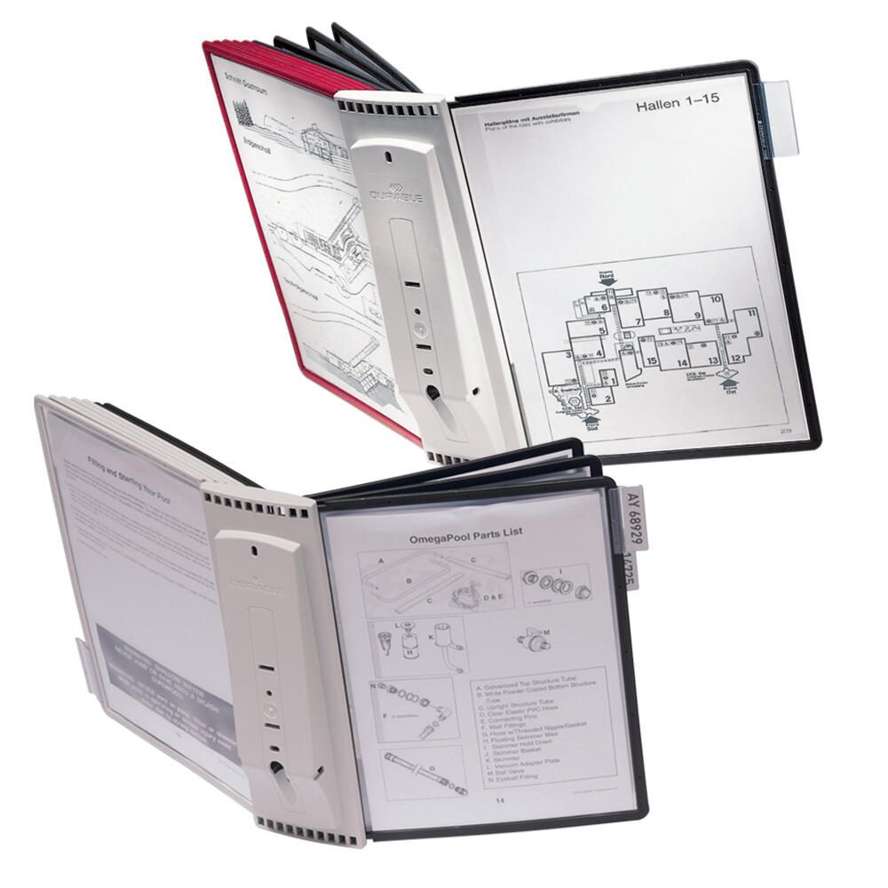 DURABLE SHERPA Display System Wall 10 Sichttafelsystem DIN A4