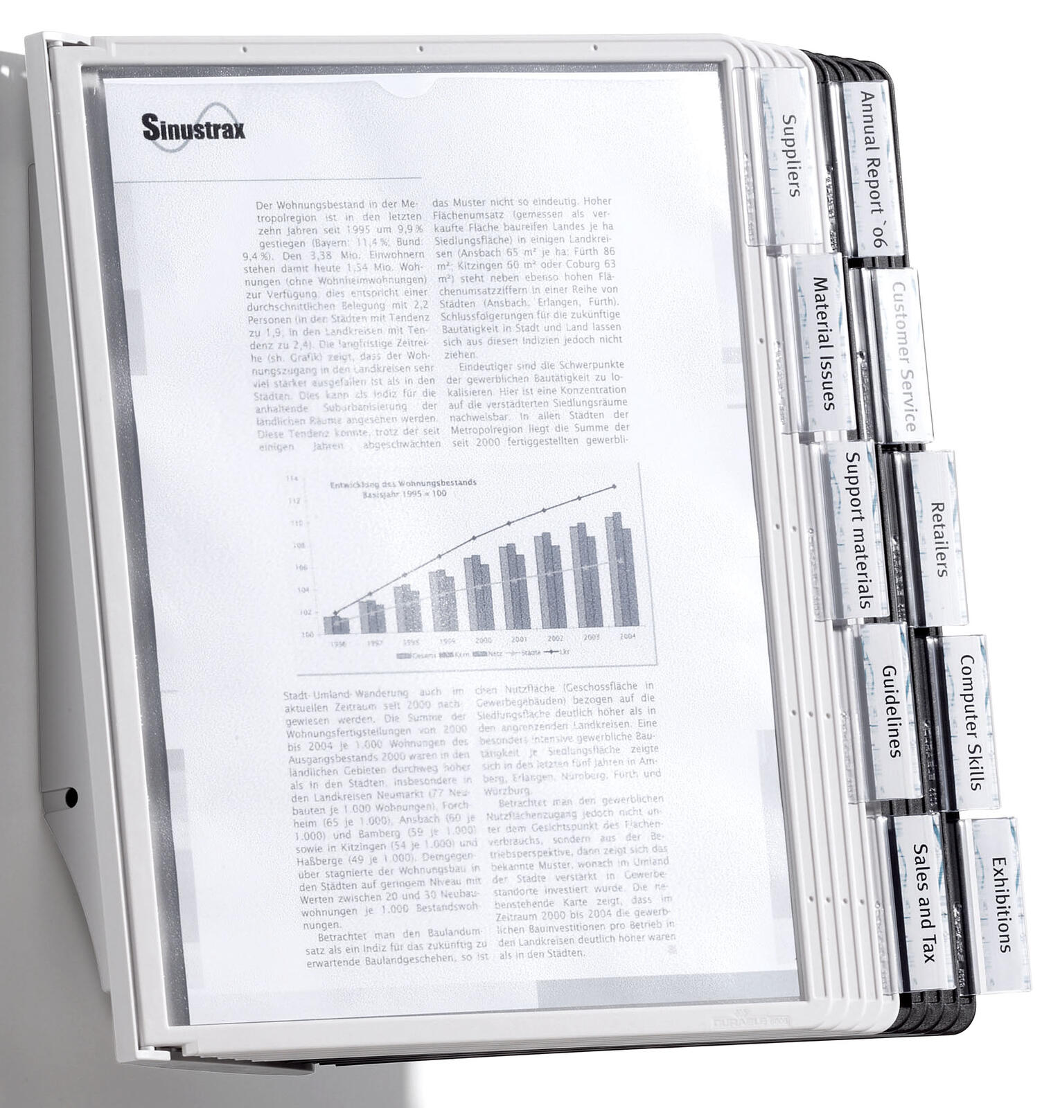 DURABLE SHERPA Display System Wall 10 Sichttafelsystem DIN A4