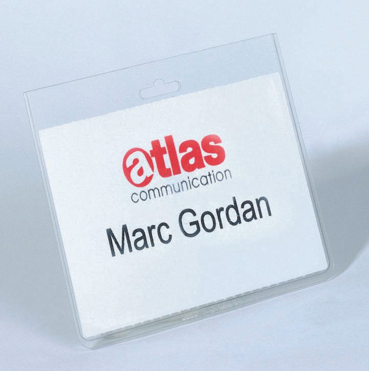 DURABLE Namensschilder transparent 9 cm x 6 cm