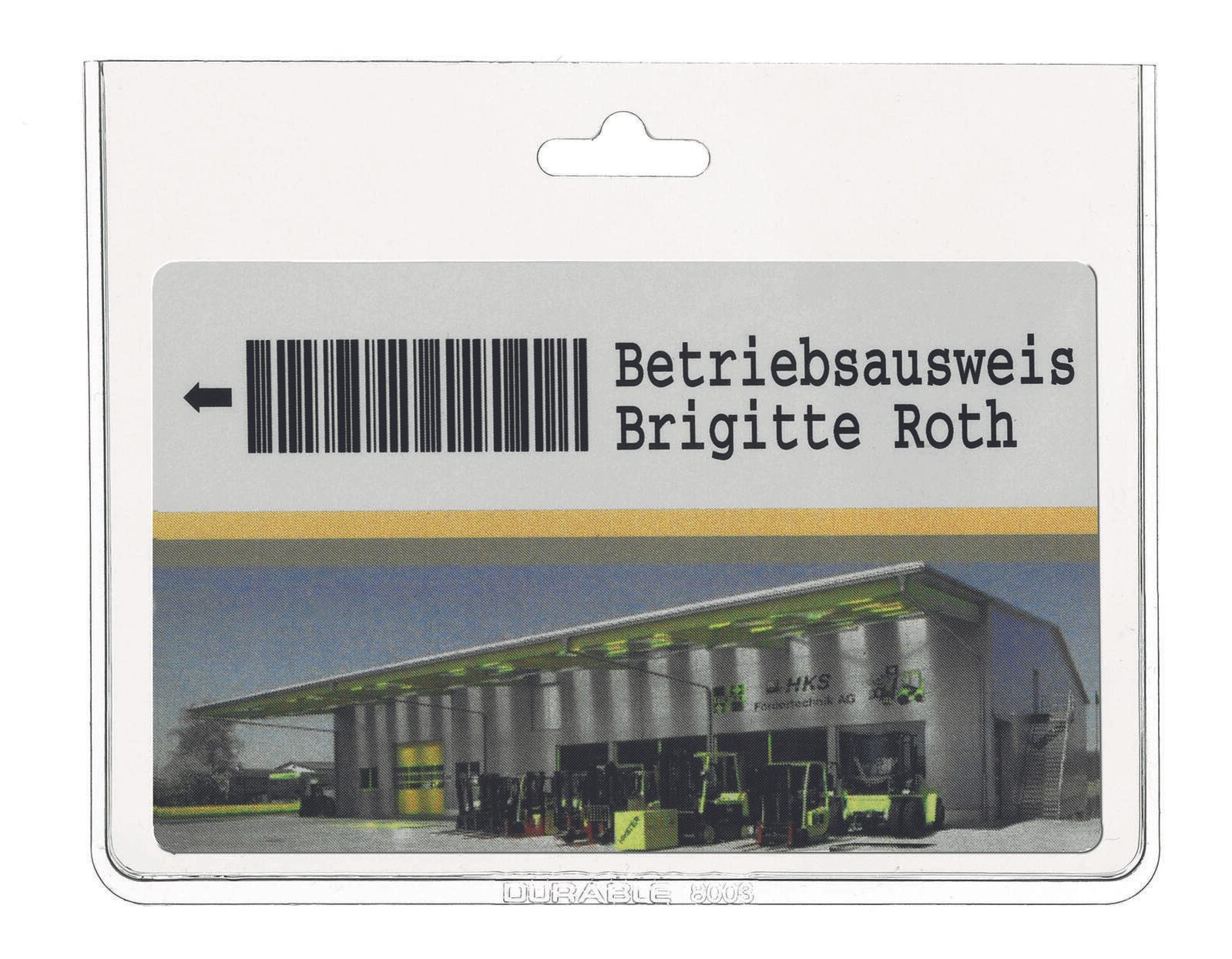 DURABLE Namensschilder transparent 9 cm x 6 cm