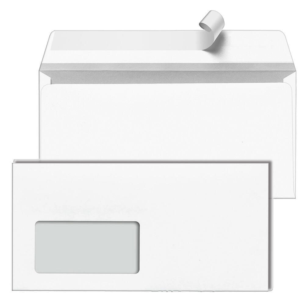 MAILmedia Briefumschläge DIN lang mit Fenster haftklebend