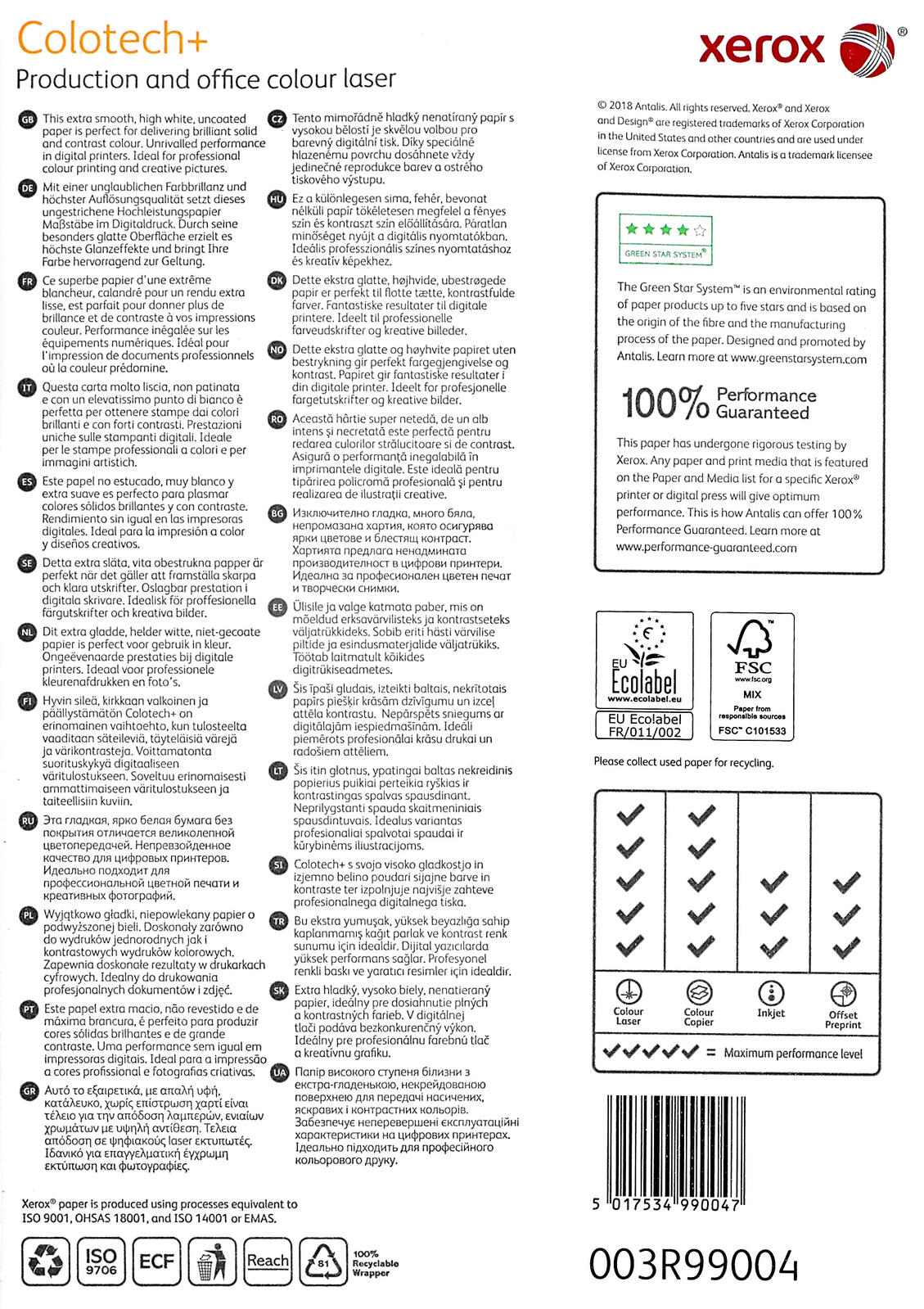 Xerox Laserpapier DIN A4 100 g/m²