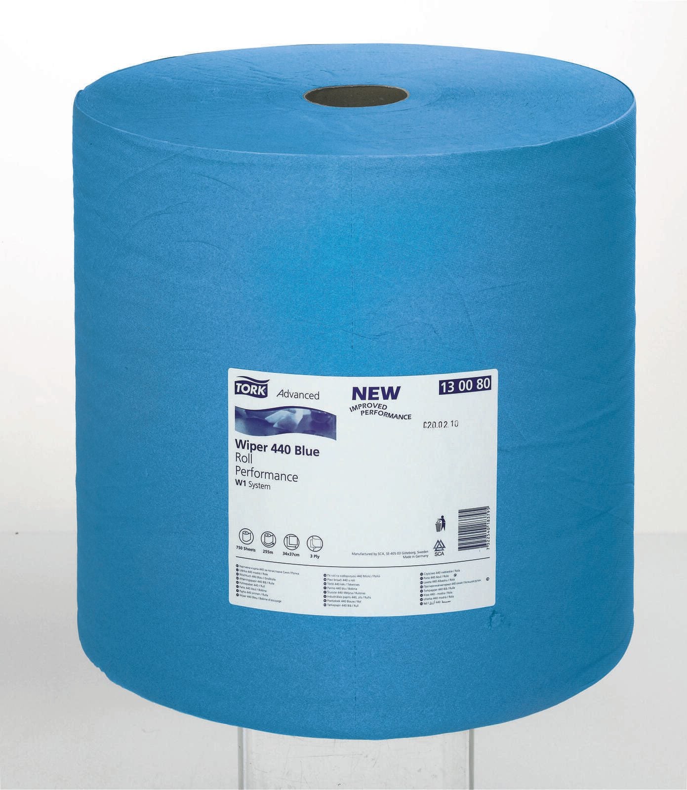 TORK Putztuchrolle 3-lagig blau