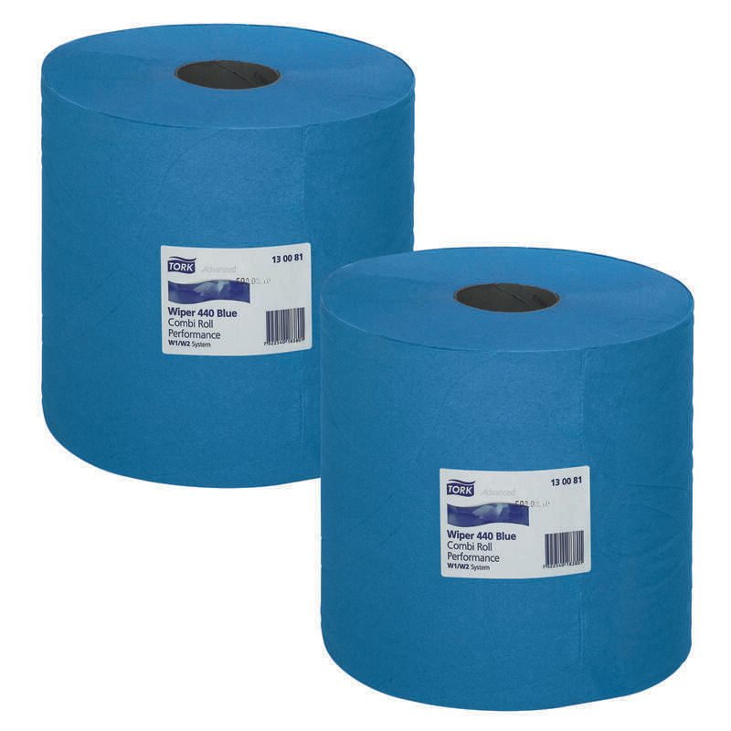 TORK Putztuchrollen 3-lagig blau