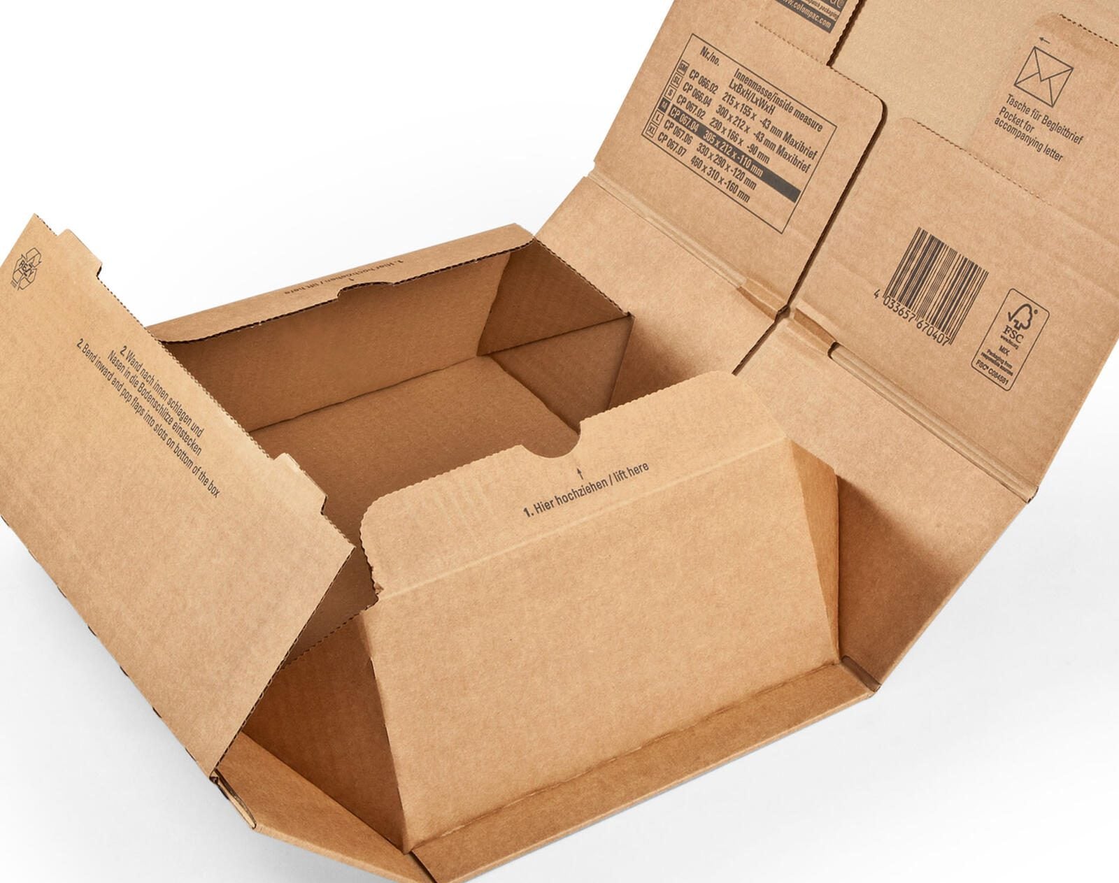 ColomPac® Versandkartons 23,0 x 16,6 x 9,0 cm