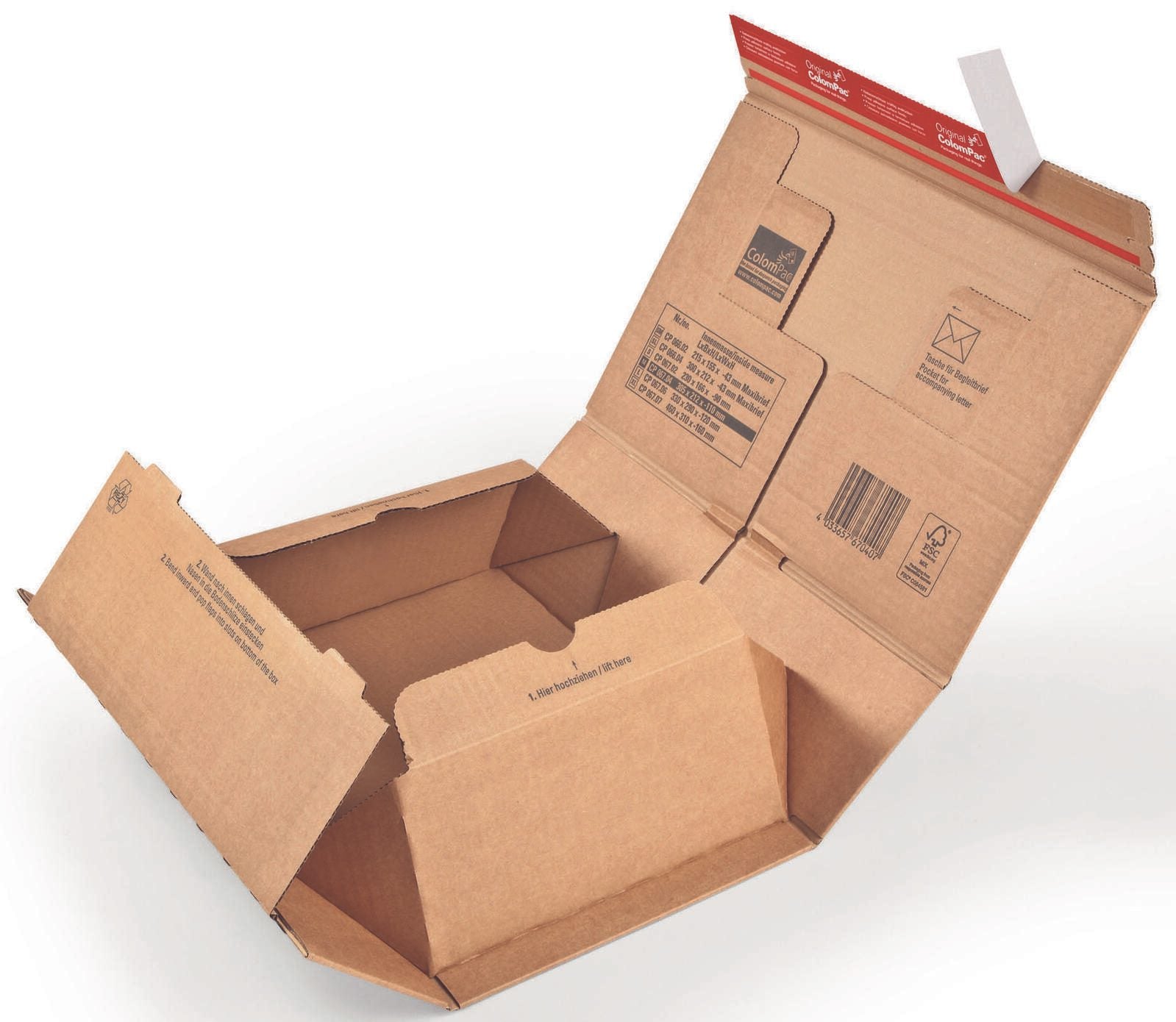 ColomPac® Versandkartons 23,0 x 16,6 x 9,0 cm