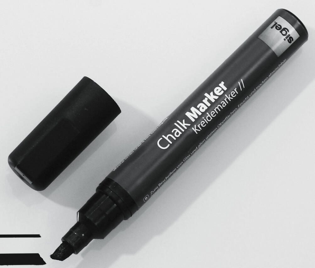 SIGEL Kreidemarker 1.0 - 5.0 mm Schwarz