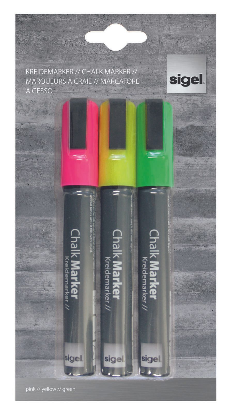 SIGEL Kreidemarker 1.0 - 5.0 mm Mehrfarbig