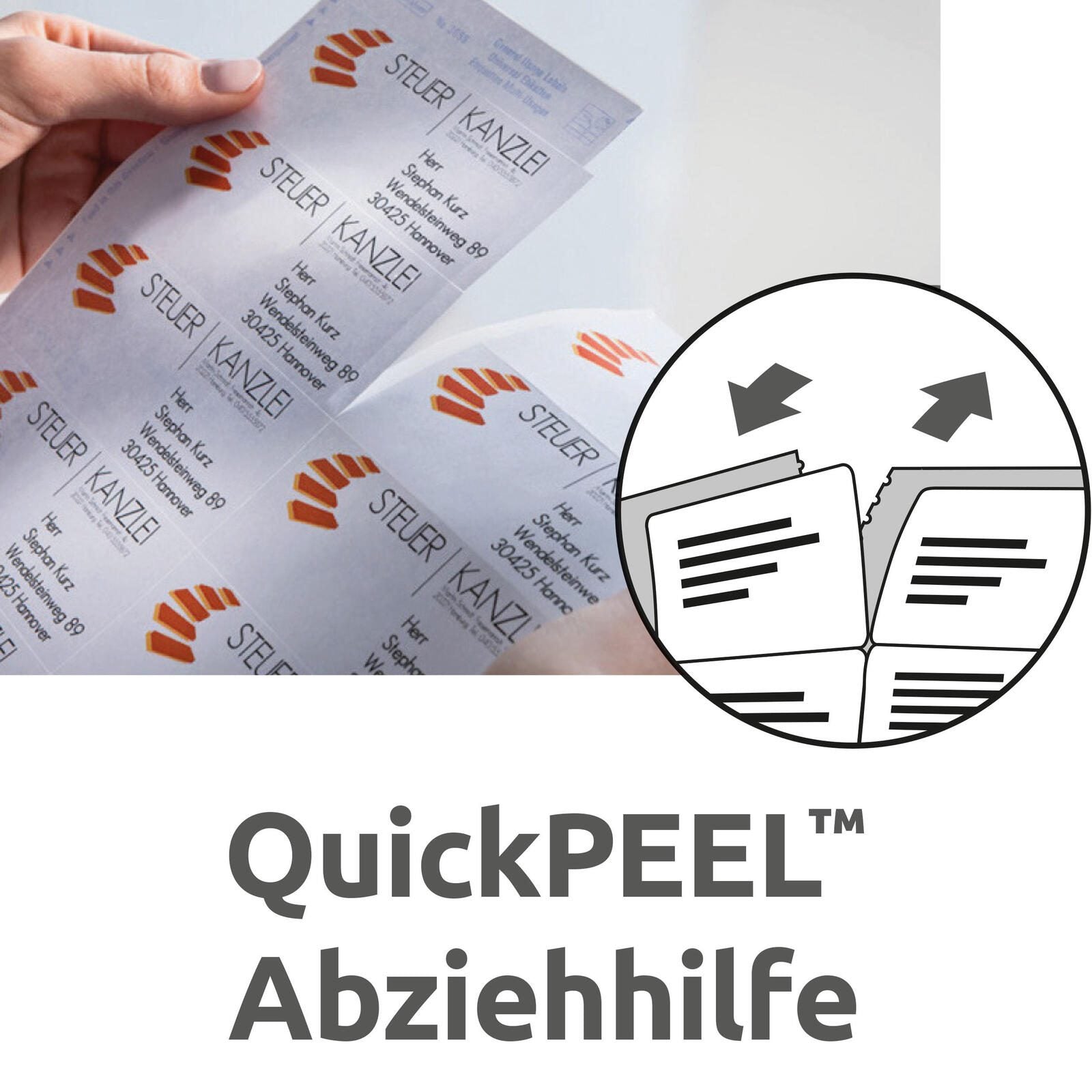 AVERY Zweckform Adressetiketten L7636-25 weiß 45,7 x 21,2 mm