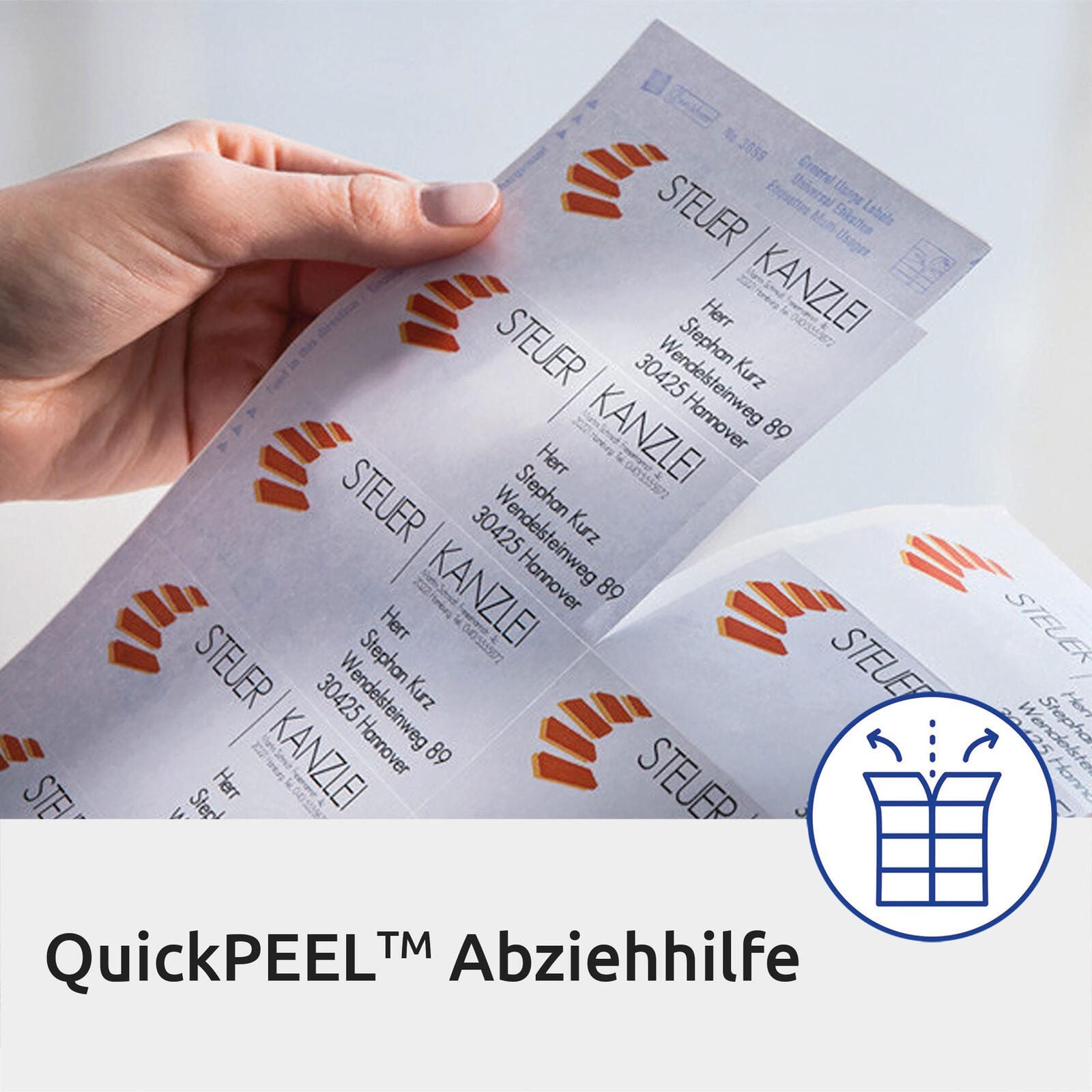 AVERY Zweckform Adressetiketten L7636-25 weiß 45,7 x 21,2 mm