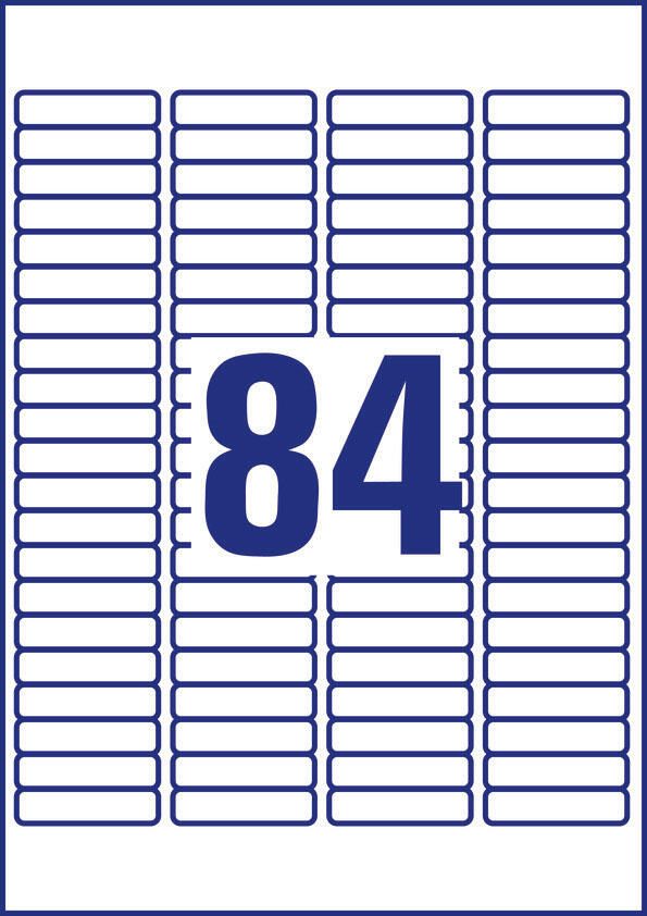 AVERY Zweckform Etiketten L7656-25 weiß 46,0 x 11,1 mm