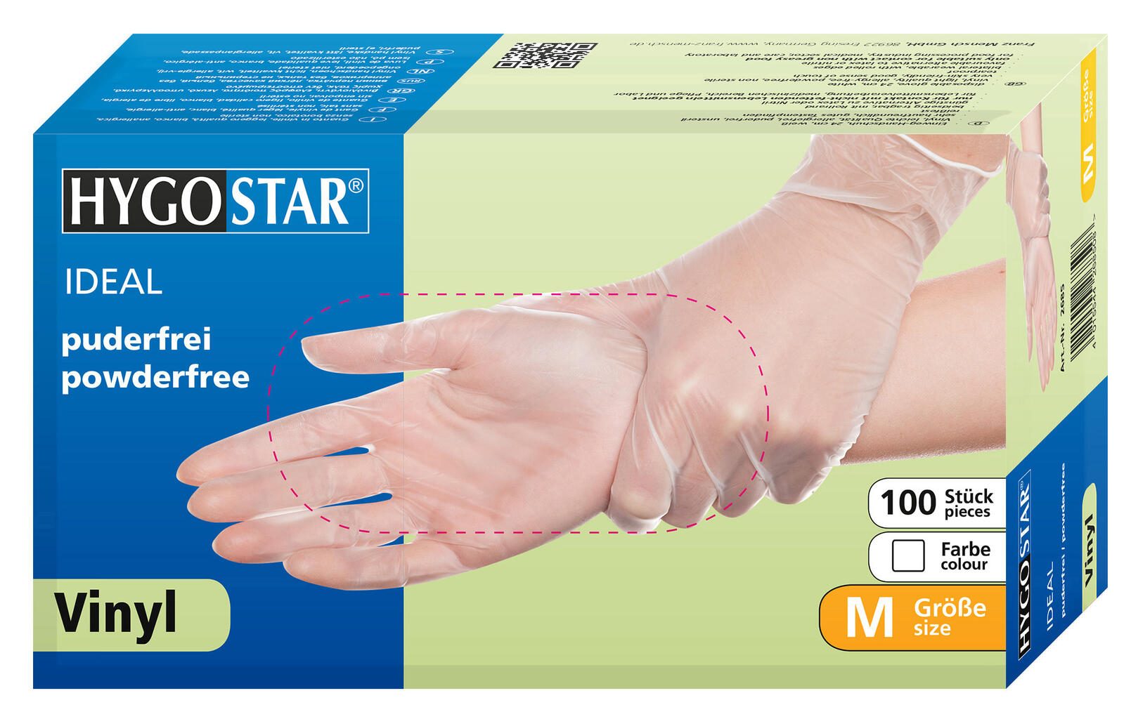 HYGOSTAR Einmalhandschuhe IDEAL M transparent