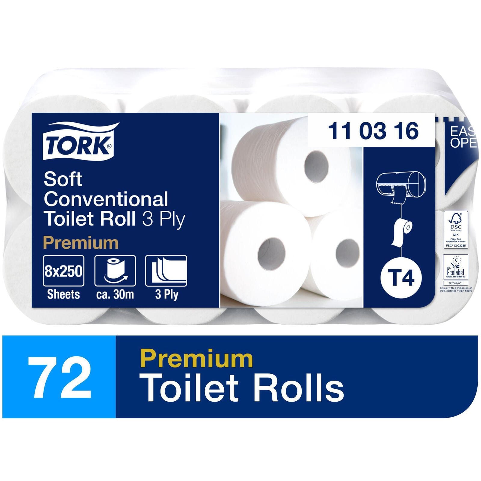 TORK Toilettenpapier T4 Premium Soft 3-lagig