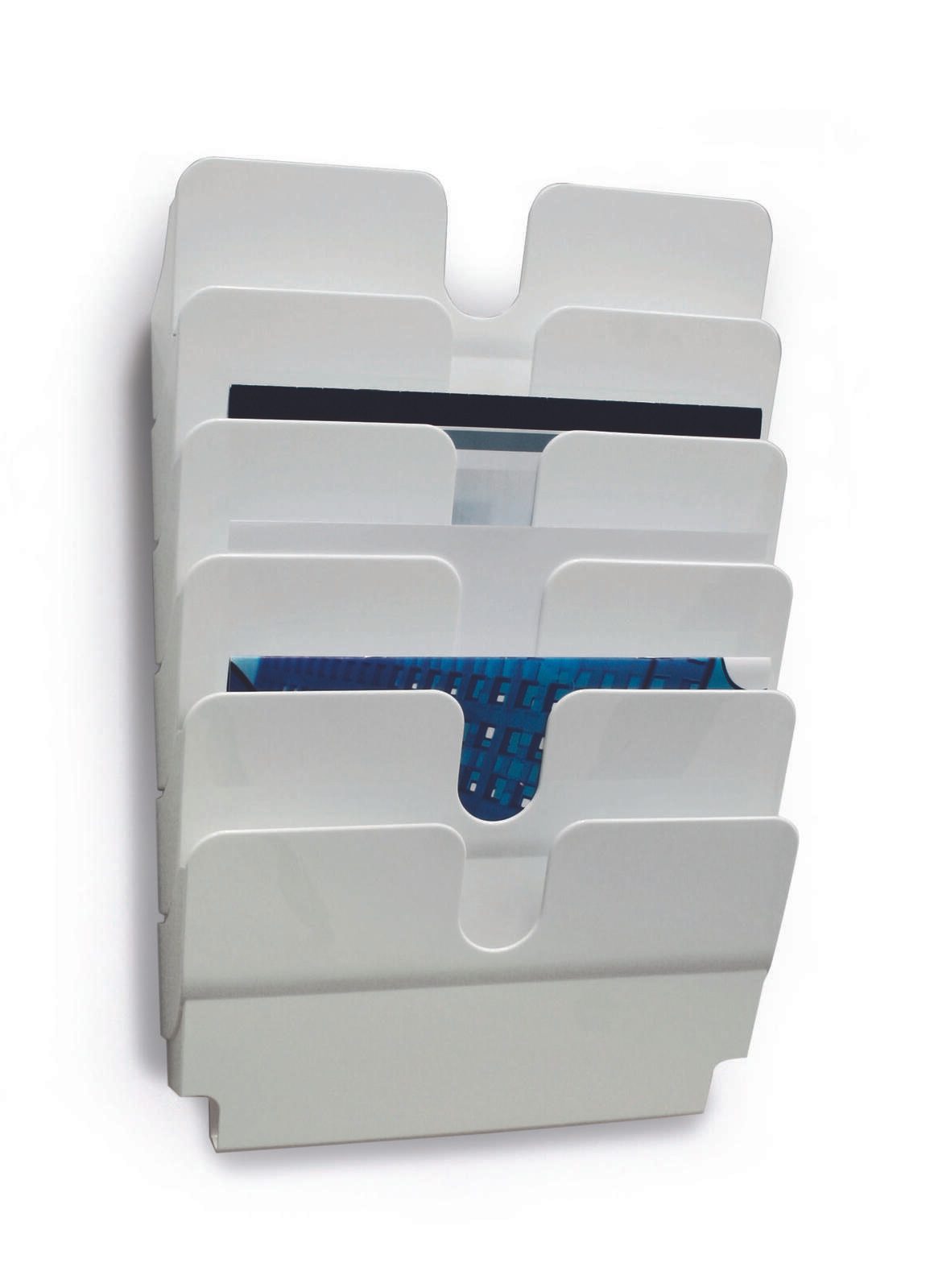 DURABLE Flexiplus Wandprospekthalter DIN A4 quer 6-Fach weiß