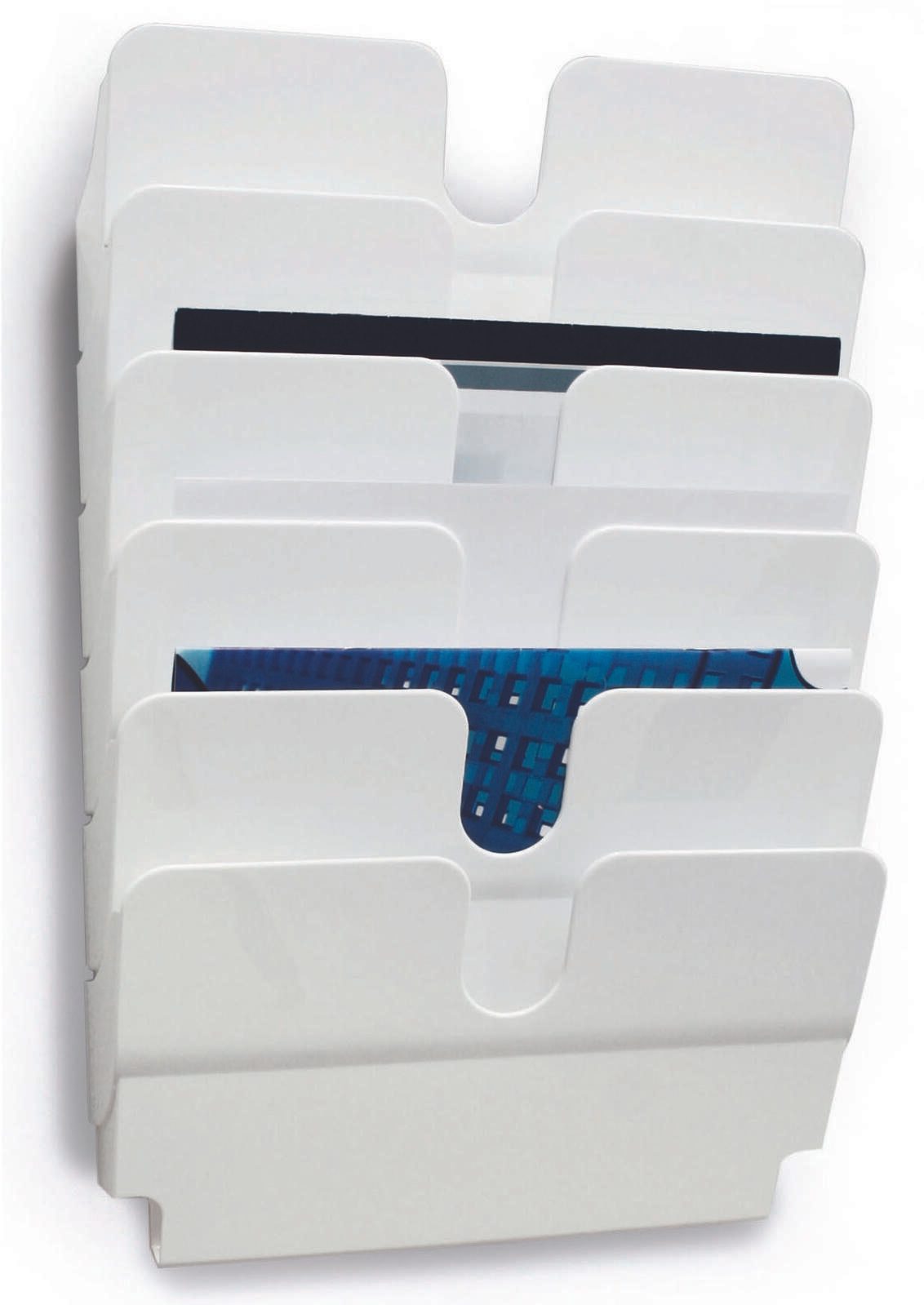 DURABLE Flexiplus Wandprospekthalter DIN A4 quer 6-Fach weiß