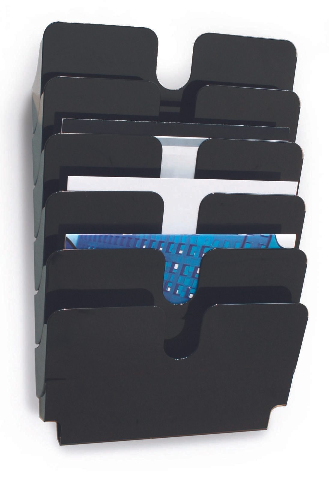 DURABLE Flexiplus Wandprospekthalter DIN A4 quer 6-Fach schwarz
