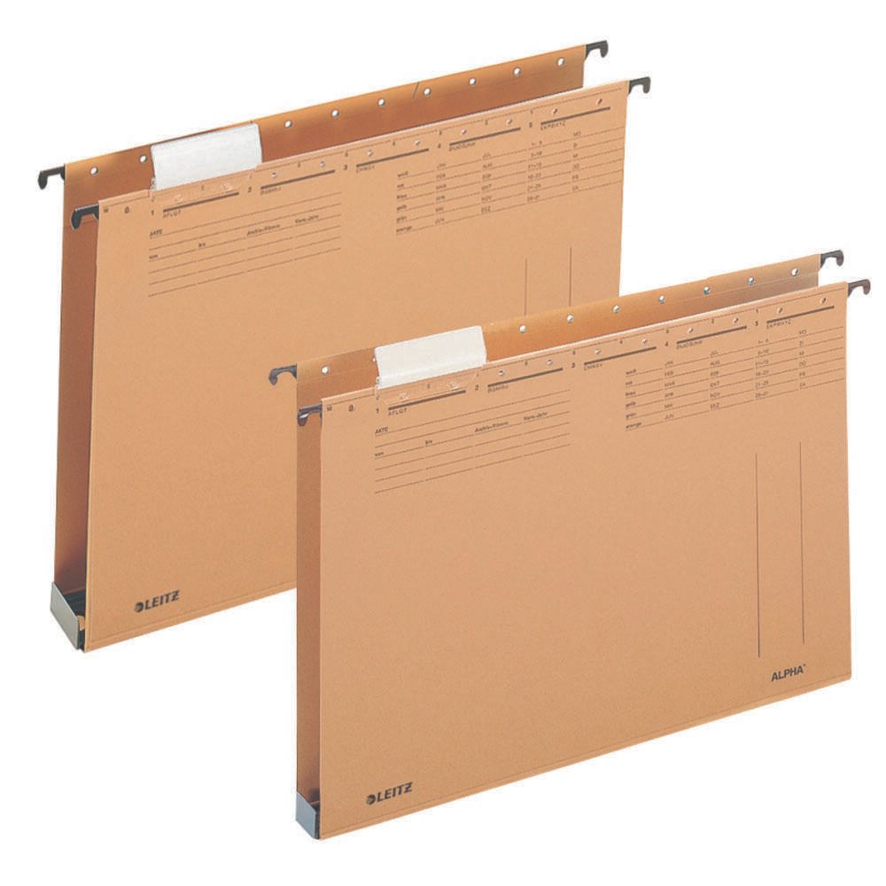 LEITZ ALPHA® 1943 Hängesammler DIN A4 2.8 cm naturbraun