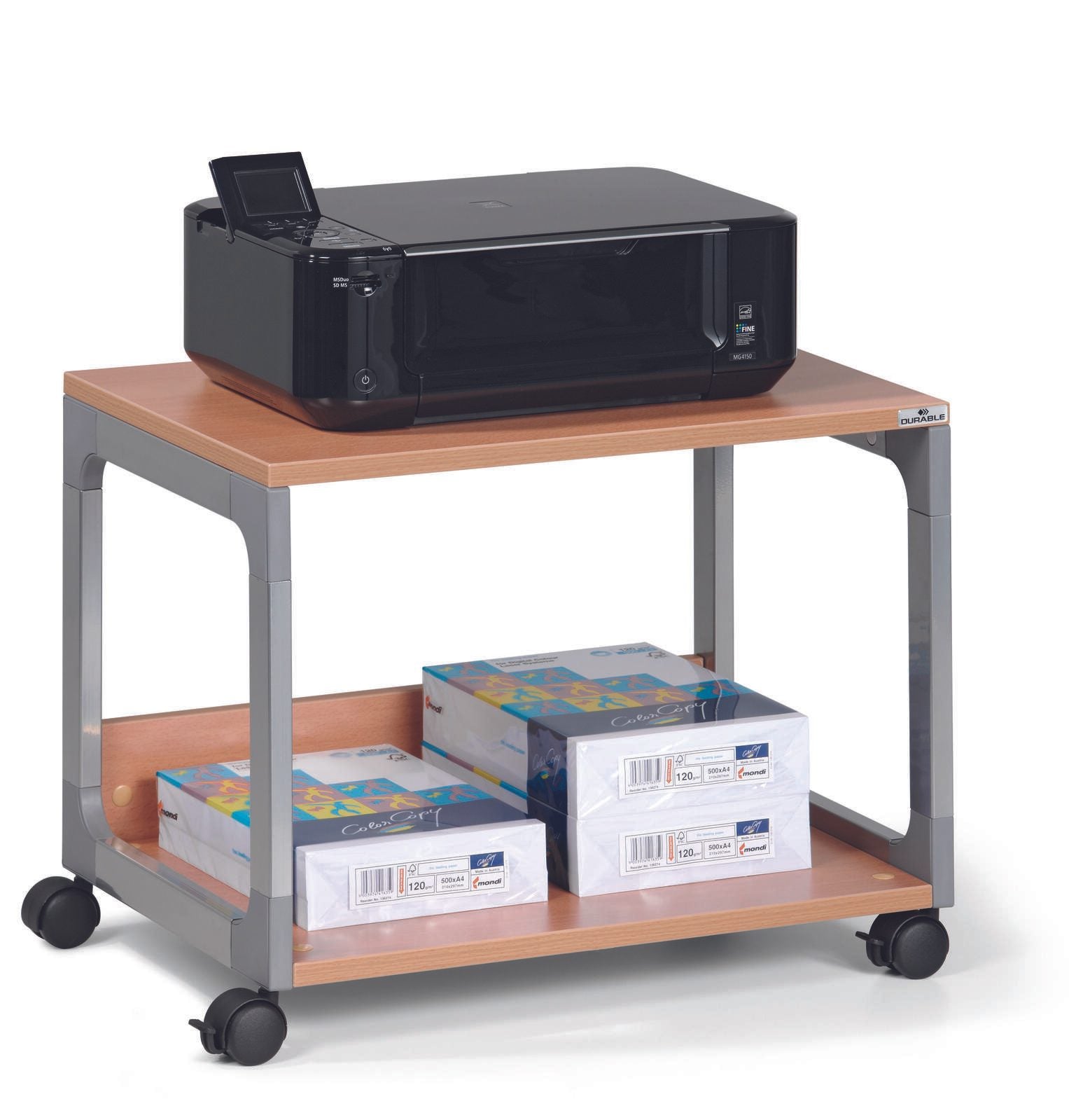 DURABLE Multi Trolley 48 Bürowagen 60,0 x 43,2 x 47,7 cm buche, silber