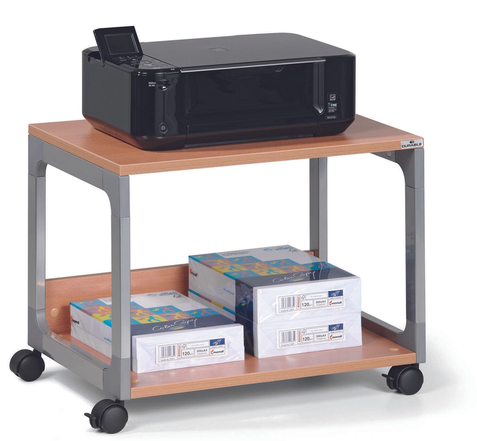 DURABLE Multi Trolley 48 Bürowagen 60,0 x 43,2 x 47,7 cm buche, silber