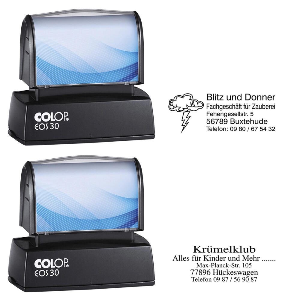COLOP Textstempel, individualisierbar Eos 30 mit Logo