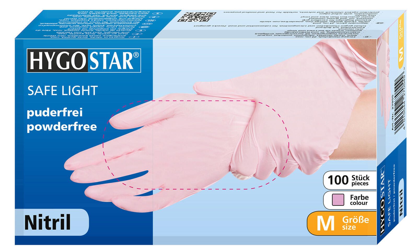 HYGOSTAR Einmalhandschuhe SAFE LIGHT M pink