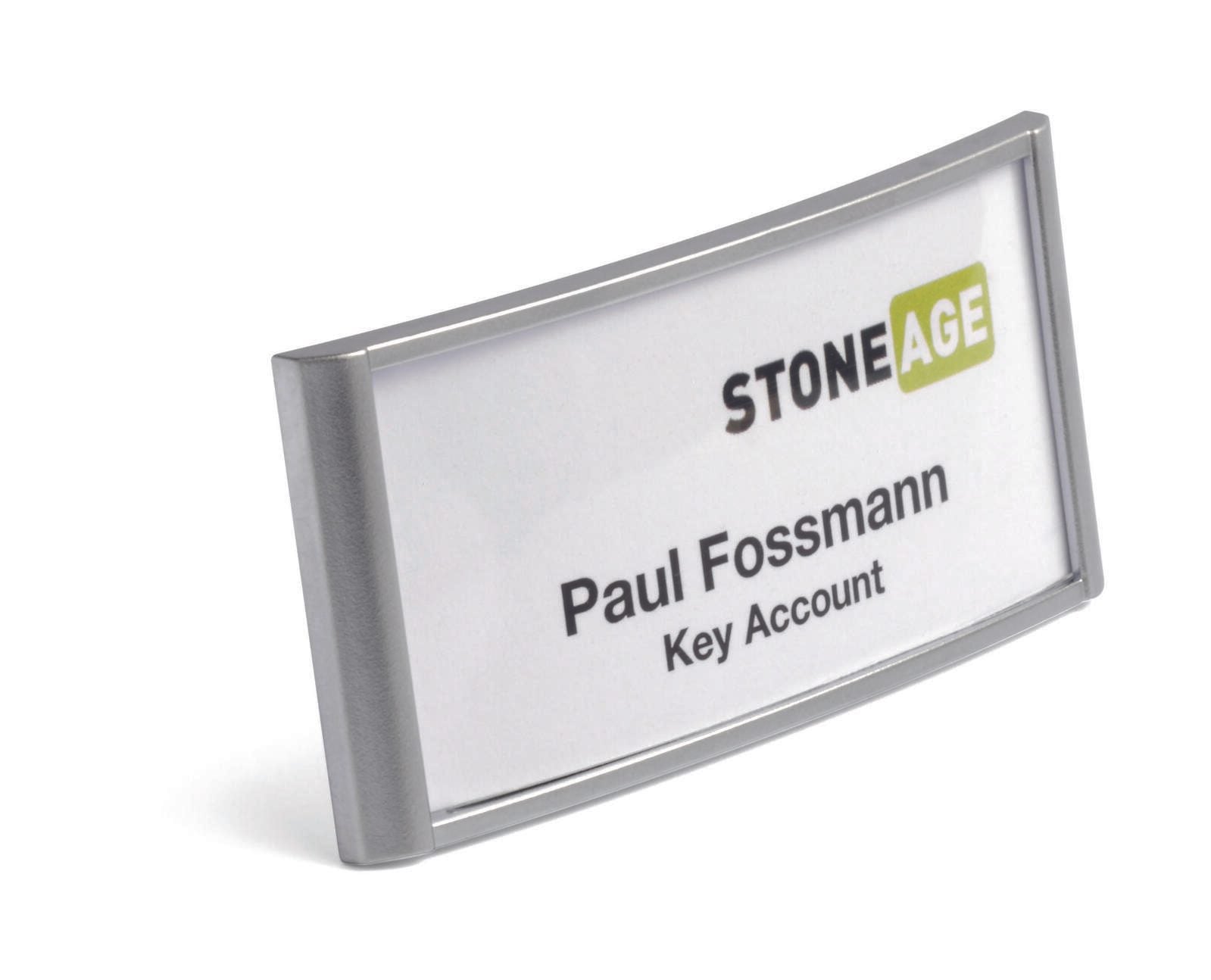 DURABLE Badge Classic Namensschilder silber 6.5 cm x 3 cm