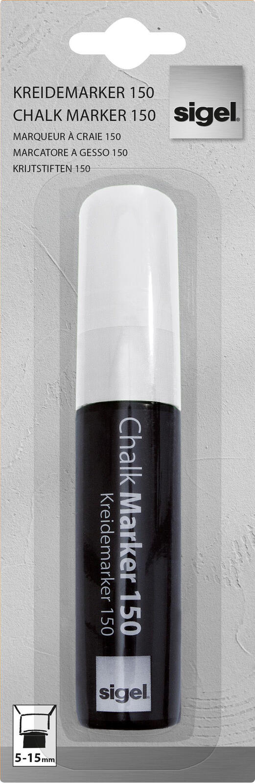 SIGEL Kreidemarker 5.0 - 15.0 mm Weiß
