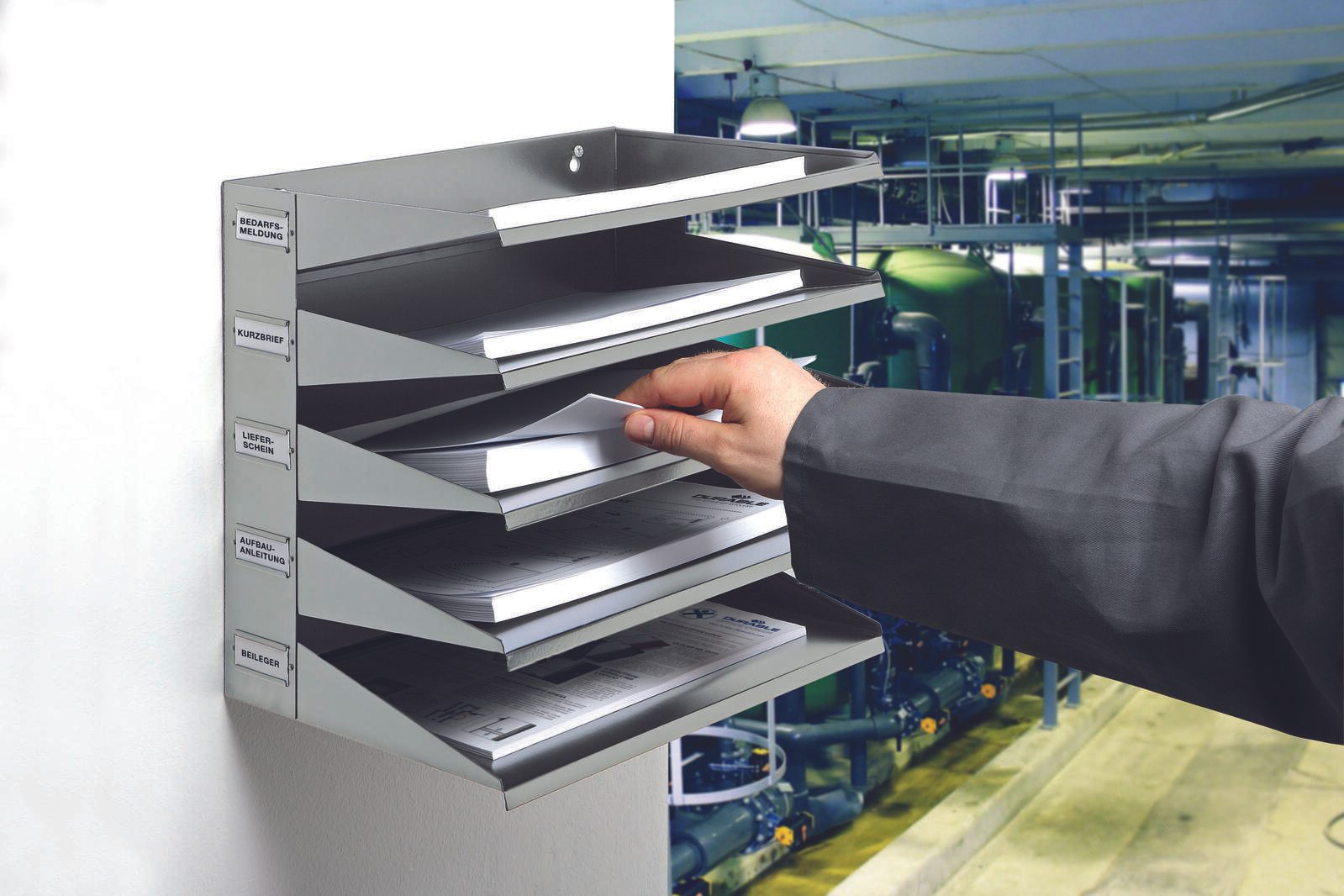 DURABLE Sortierstation DIN A4 quer 5-Fach grau