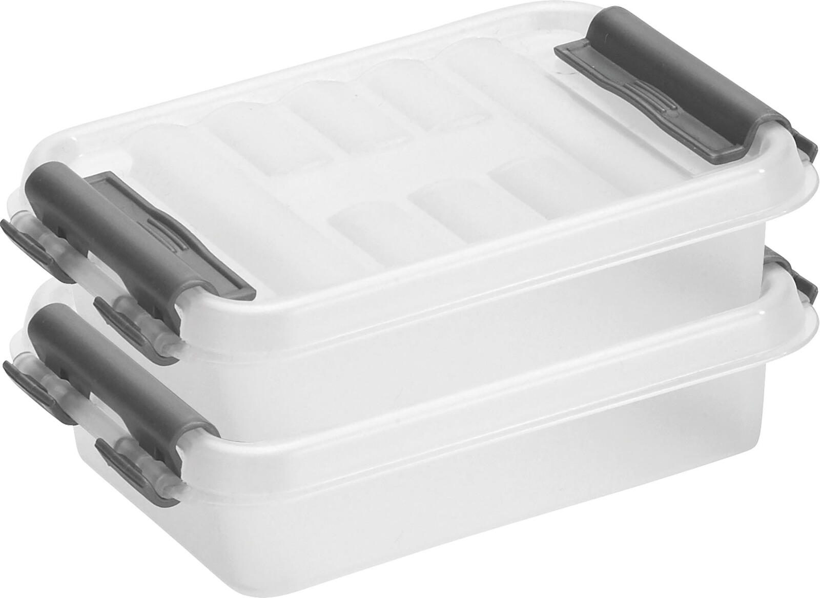 sunware® Aufbewahrungsbox Q-line 0,2 l - 11,3 x 7,8 x 2,9 cm transparent
