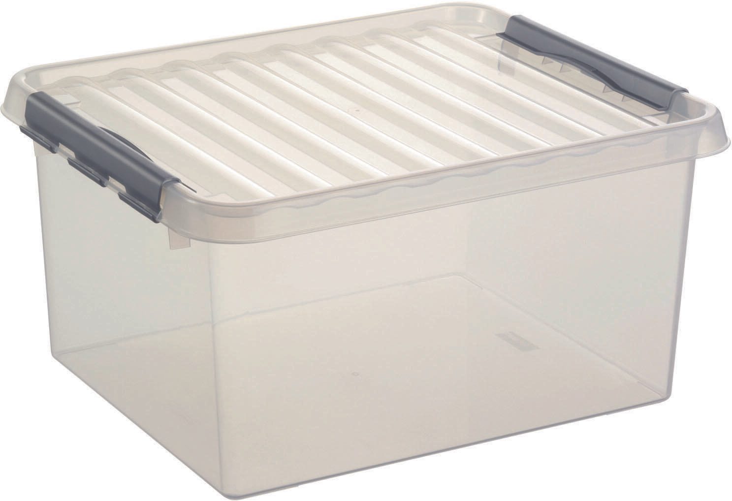 sunware® Aufbewahrungsbox Q-line 36,0 l - 50,0 x 40,0 x 25,5 cm transparent