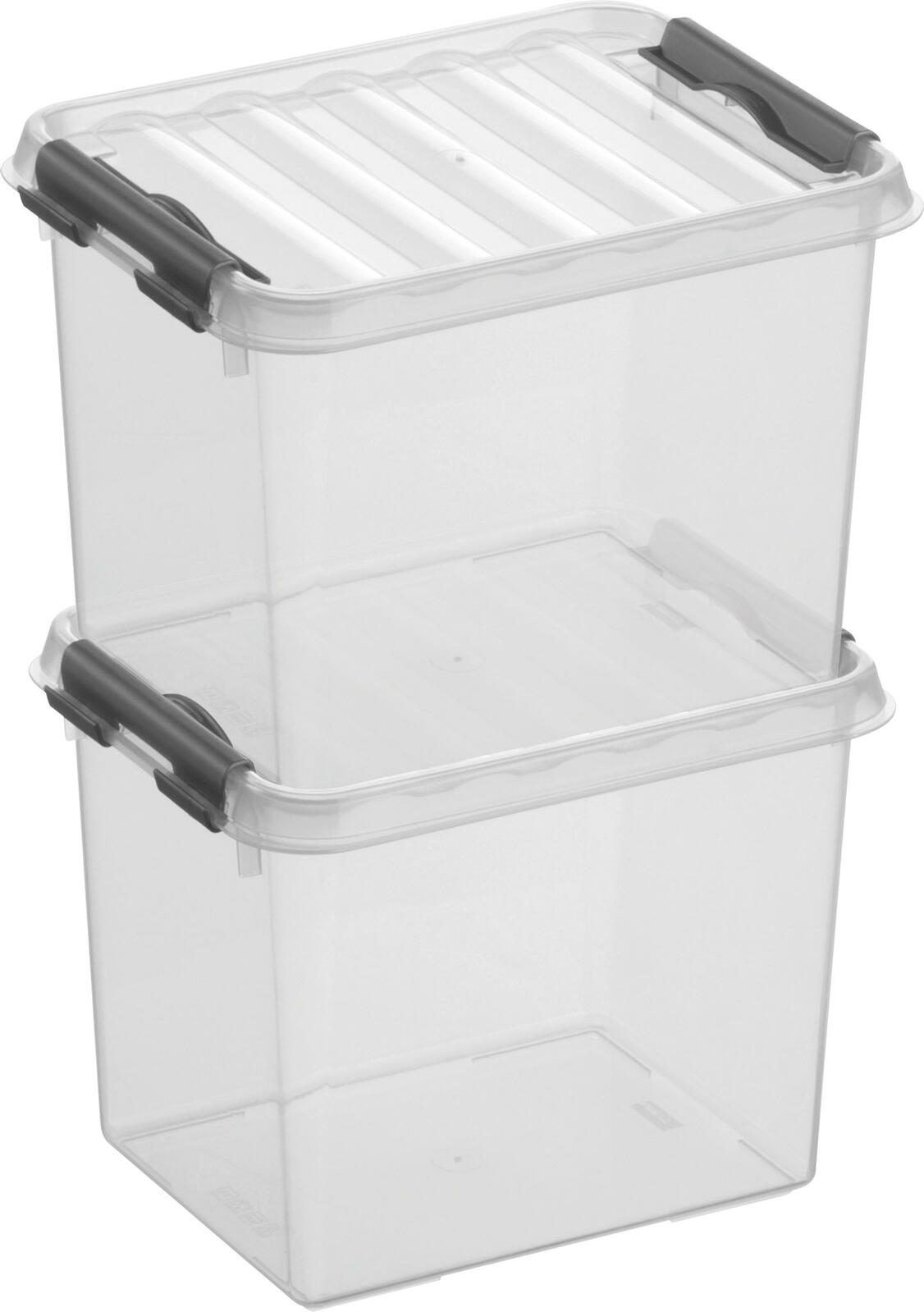 sunware® Aufbewahrungsbox Q-line 3,0 l - 20,0 x 15,0 x 14,0 cm transparent