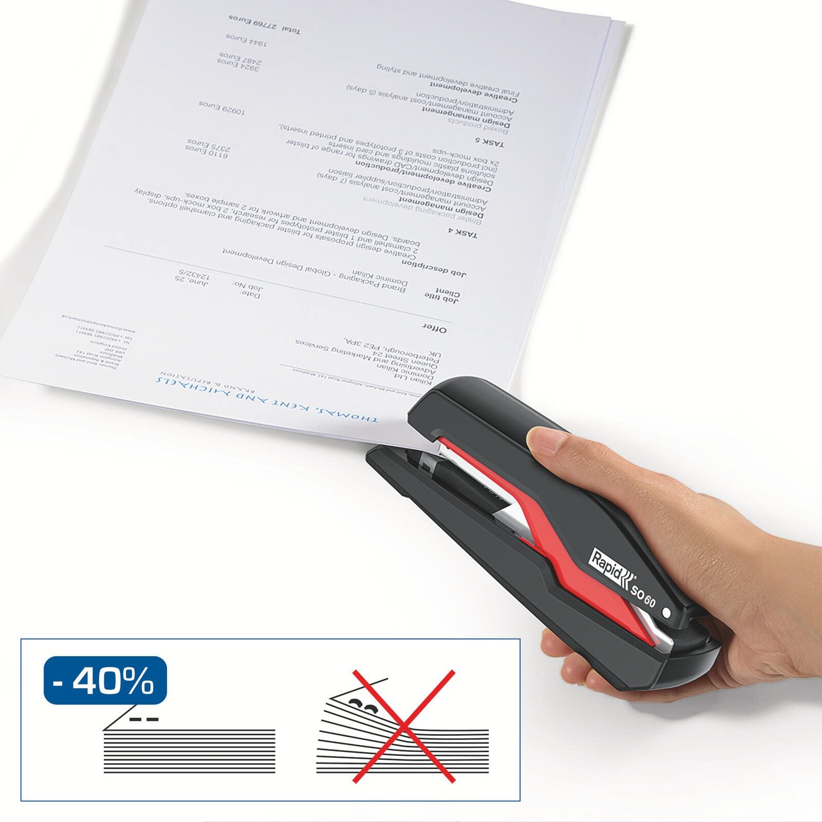 Rapid Heftgerät SO60 schwarz-rot