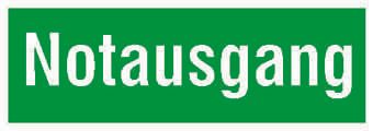 Hinweisaufkleber Notausgang 29.7 cm x 10.5 cm