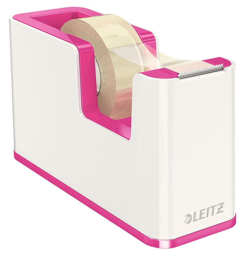 LEITZ WOW Duo Colour Tischabroller perlweiß/pink