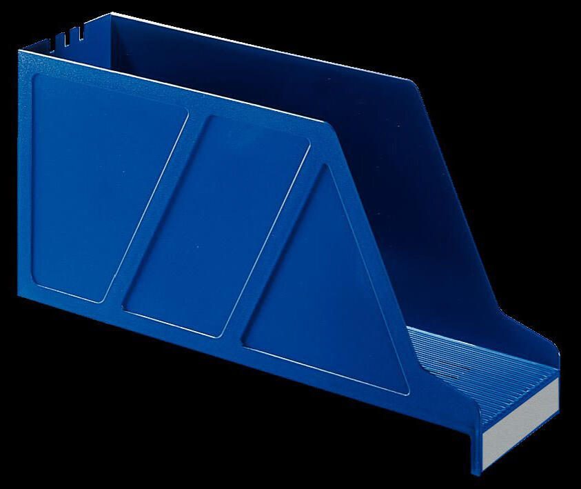 LEITZ Stehsammler Standard 2427 Polystyrol blau , DIN A4 quer