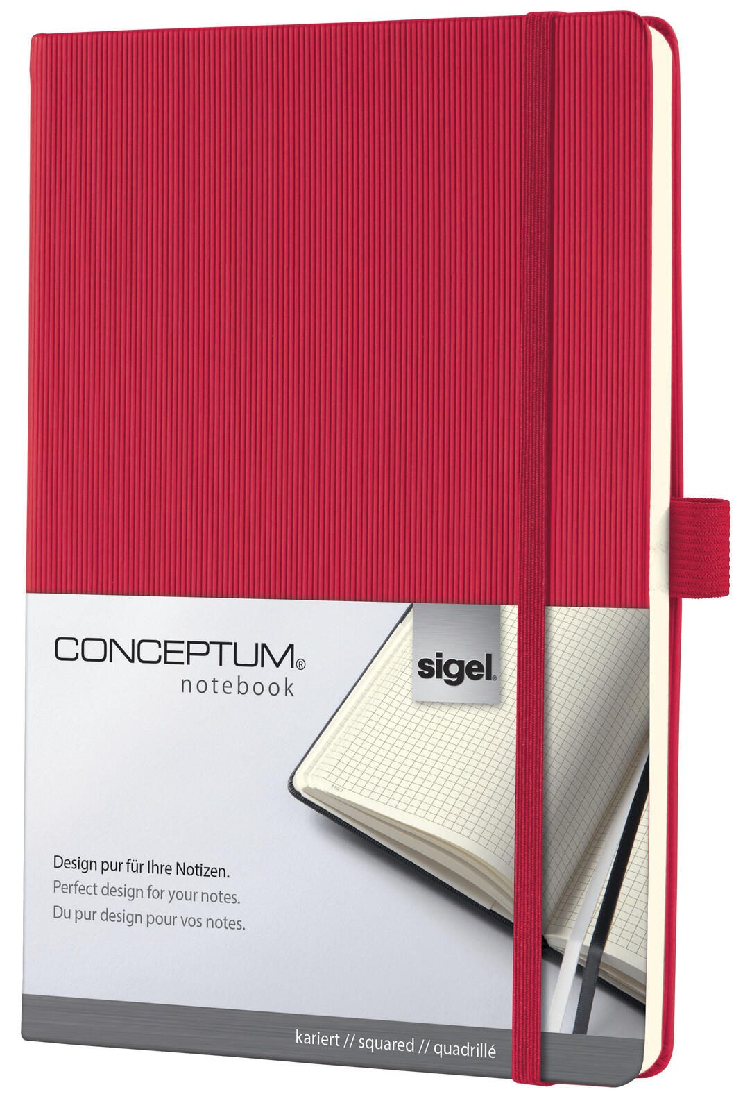 SIGEL Conceptum® Notizbuch ca. DIN A5 kariert, 194 Seiten