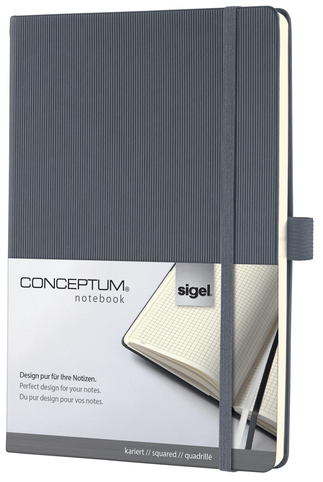 SIGEL Conceptum® Notizbuch ca. DIN A5 kariert, 194 Seiten