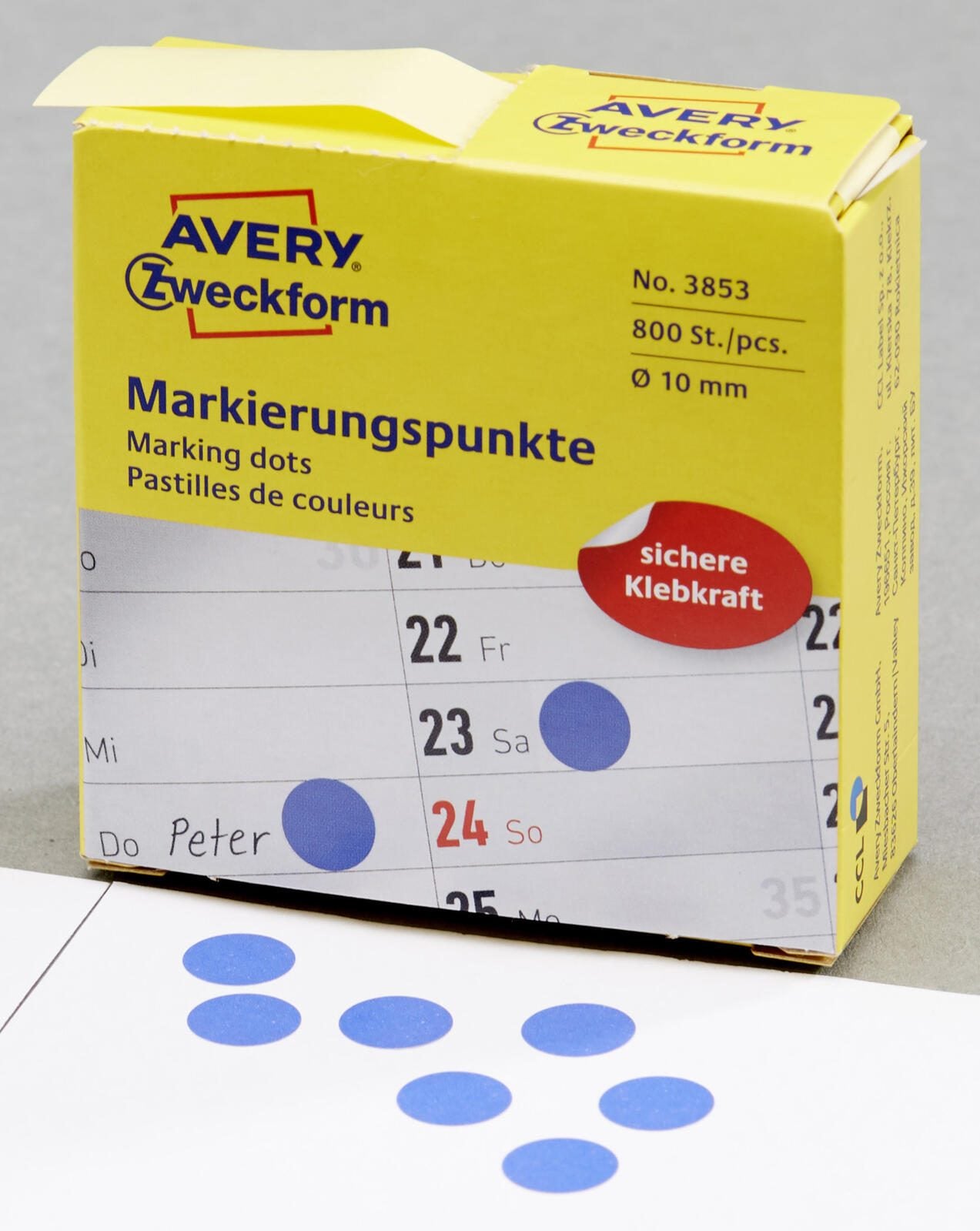 AVERY Zweckform Klebepunkte Ø 10,0 mm blau