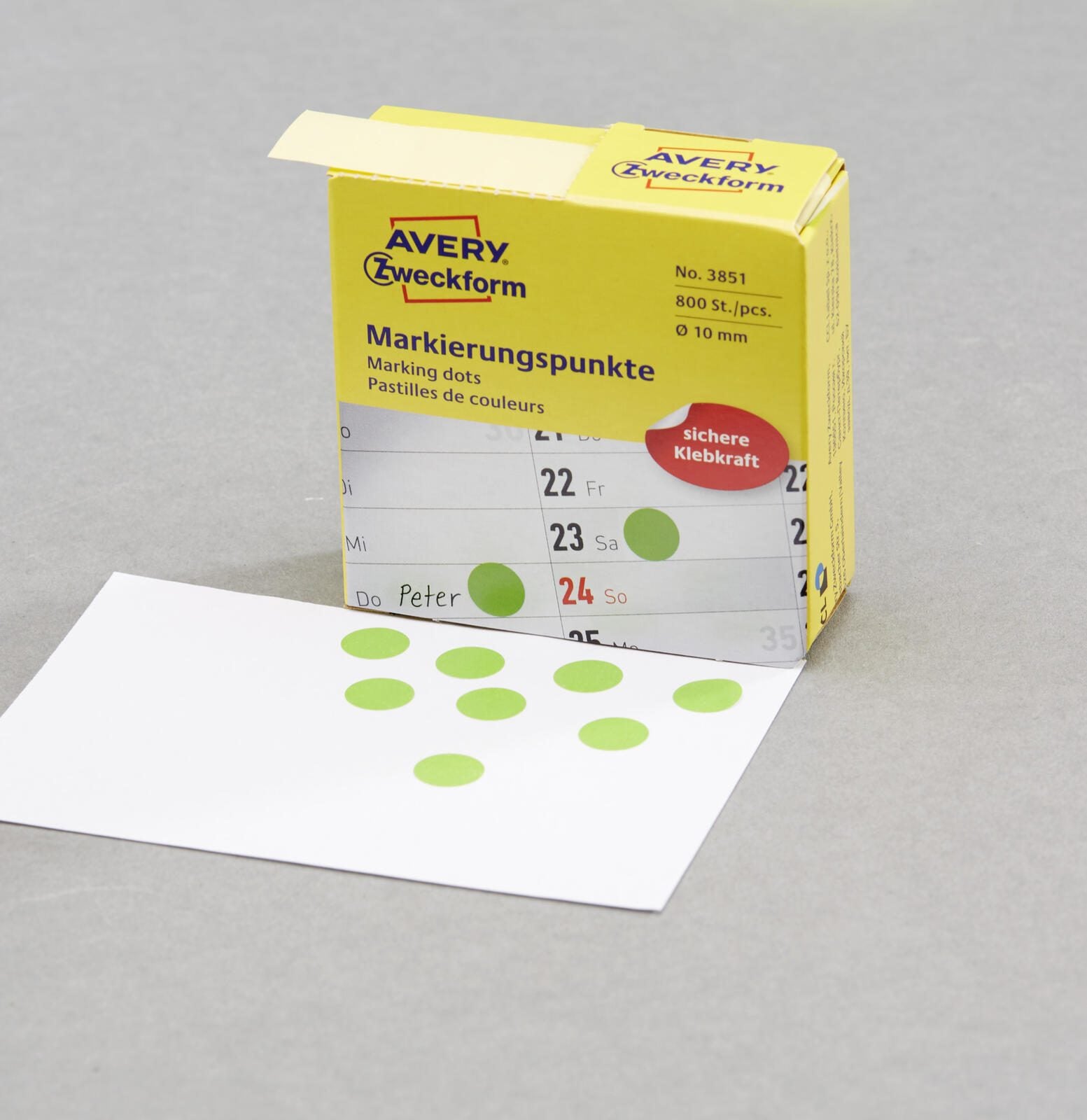 AVERY Zweckform Klebepunkte Ø 10,0 mm grün