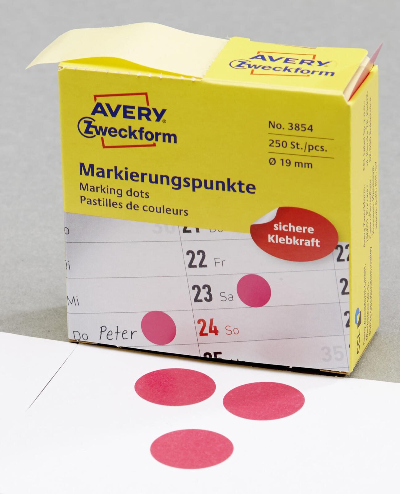 AVERY Zweckform Klebepunkte Ø 19,0 mm magenta