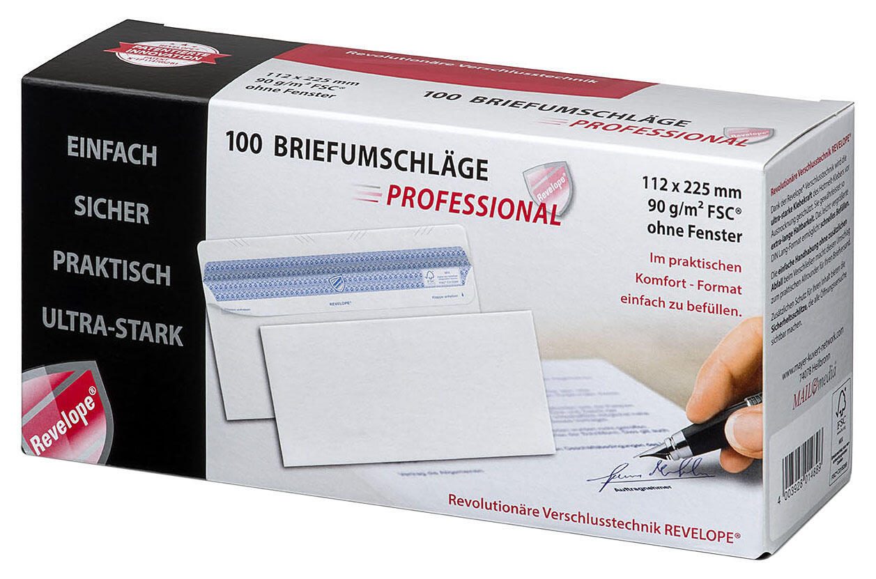 MAILmedia Briefumschläge DIN lang+ ohne Fenster selbstklebend