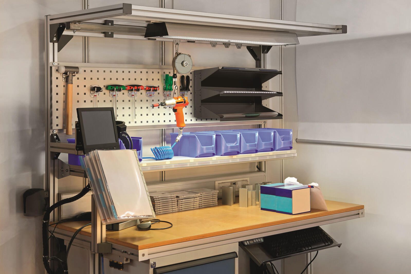 DURABLE Sortierstation DIN A4 quer 3-Fach schwarz