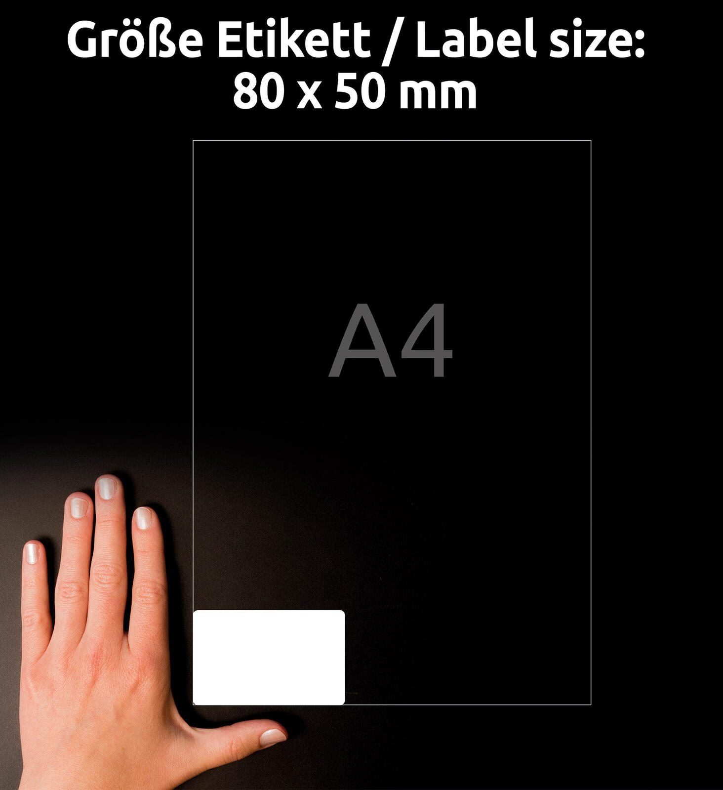 AVERY Zweckform Namensetiketten J4785-20 weiß 80,0 x 50,0 mm