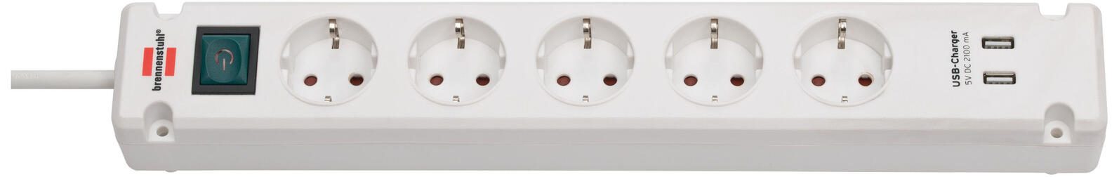 brennenstuhl Steckdosenleiste mit Schalter Bremounta 3 m