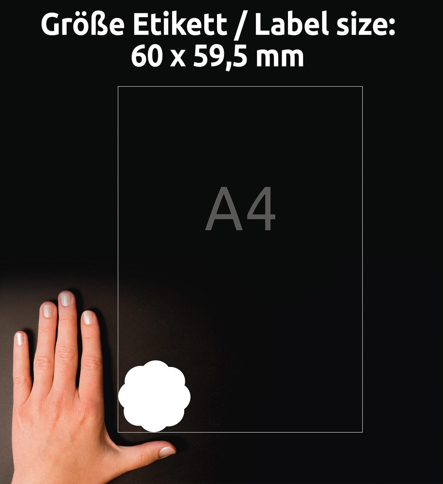 AVERY Zweckform Etiketten 5085 weiß 60,0 x 59,5 mm