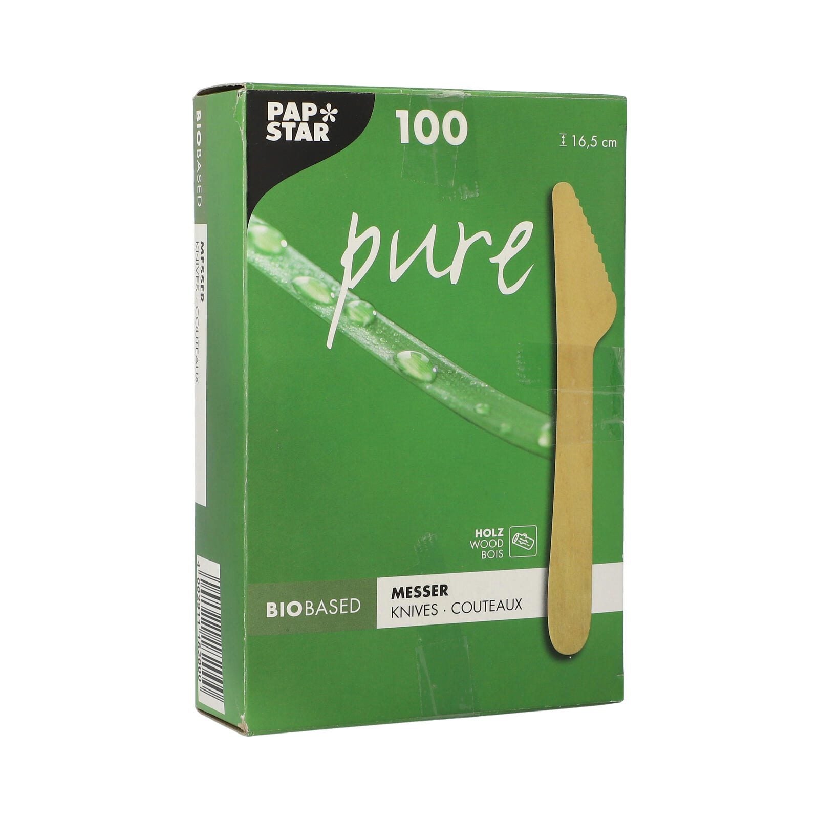 PAPSTAR Einweg-Messer pure braun