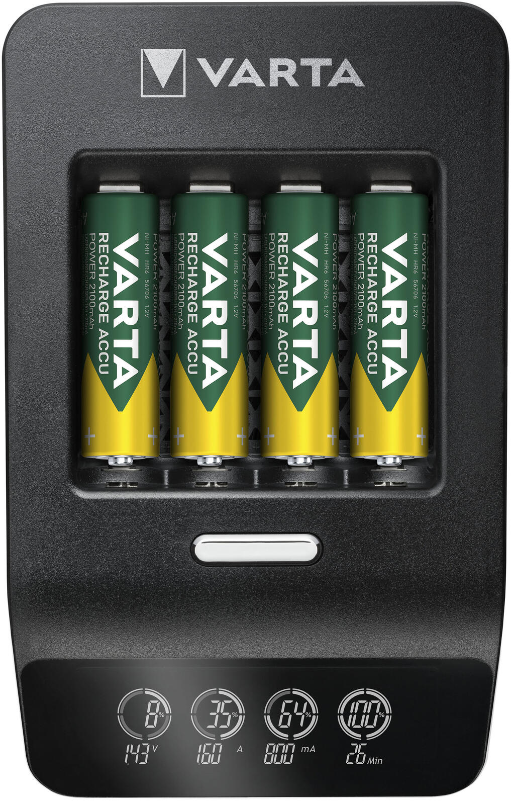 VARTA Akku-Schnellladegerät inkl. Akkus LCD ULTRA FAST CHARGER+