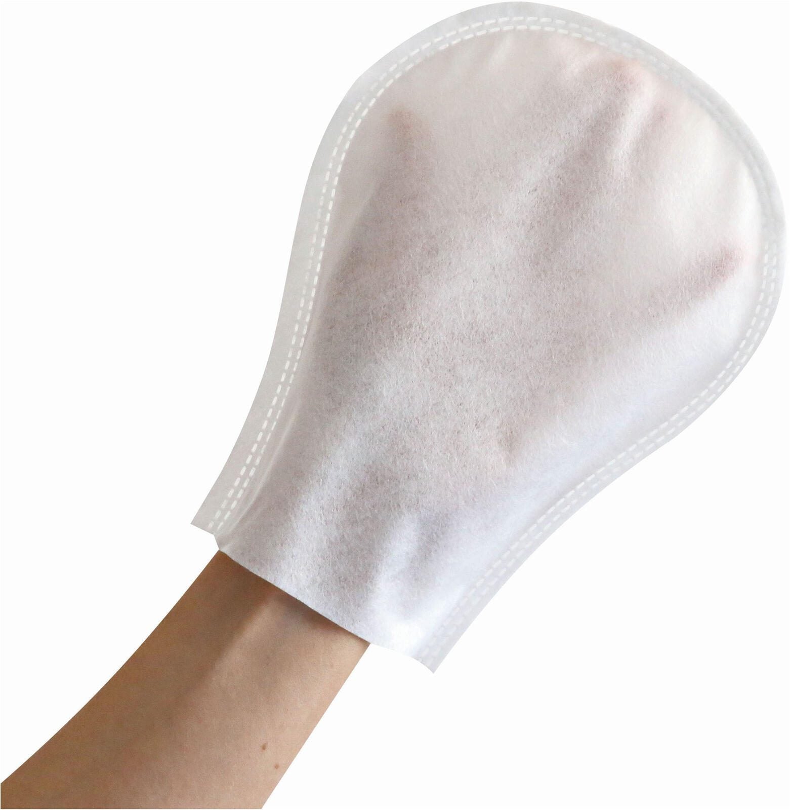 HYGOSTAR Einmal-Waschhandschuh SPUNLACE Einheitsgröße weiß