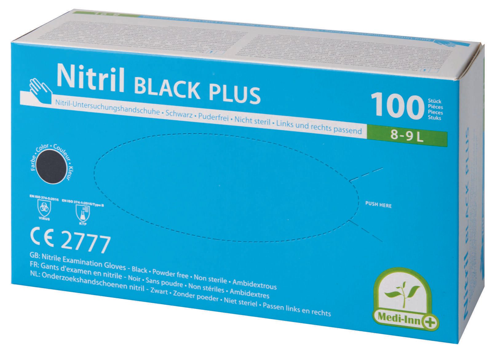 PAPSTAR Einmalhandschuhe black L schwarz
